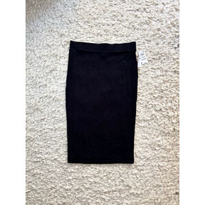 Women's Bar III Black Bodycon Pencil Skirt L Lined Rayon Spandex